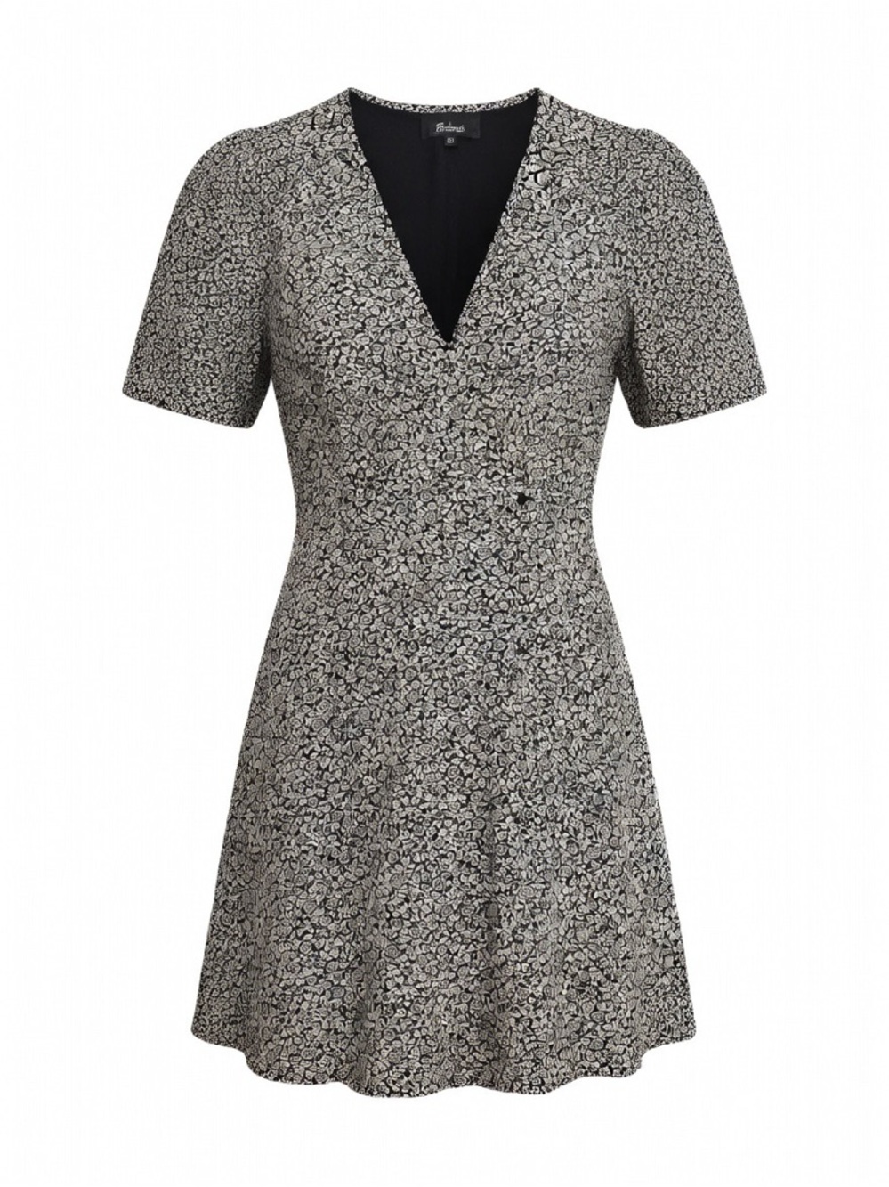 Madewell Black & White Floral Button-Front Mini Dress - Size 00